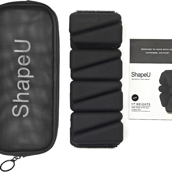 ShapeU Wrist & Ankle Weights - Adjustable Bands for Women & Men Workout, Running, Jogging, Walking, Yoga, Dance, Pilates, Aerobics, Strength Training - Set of 2lb (1lb each)